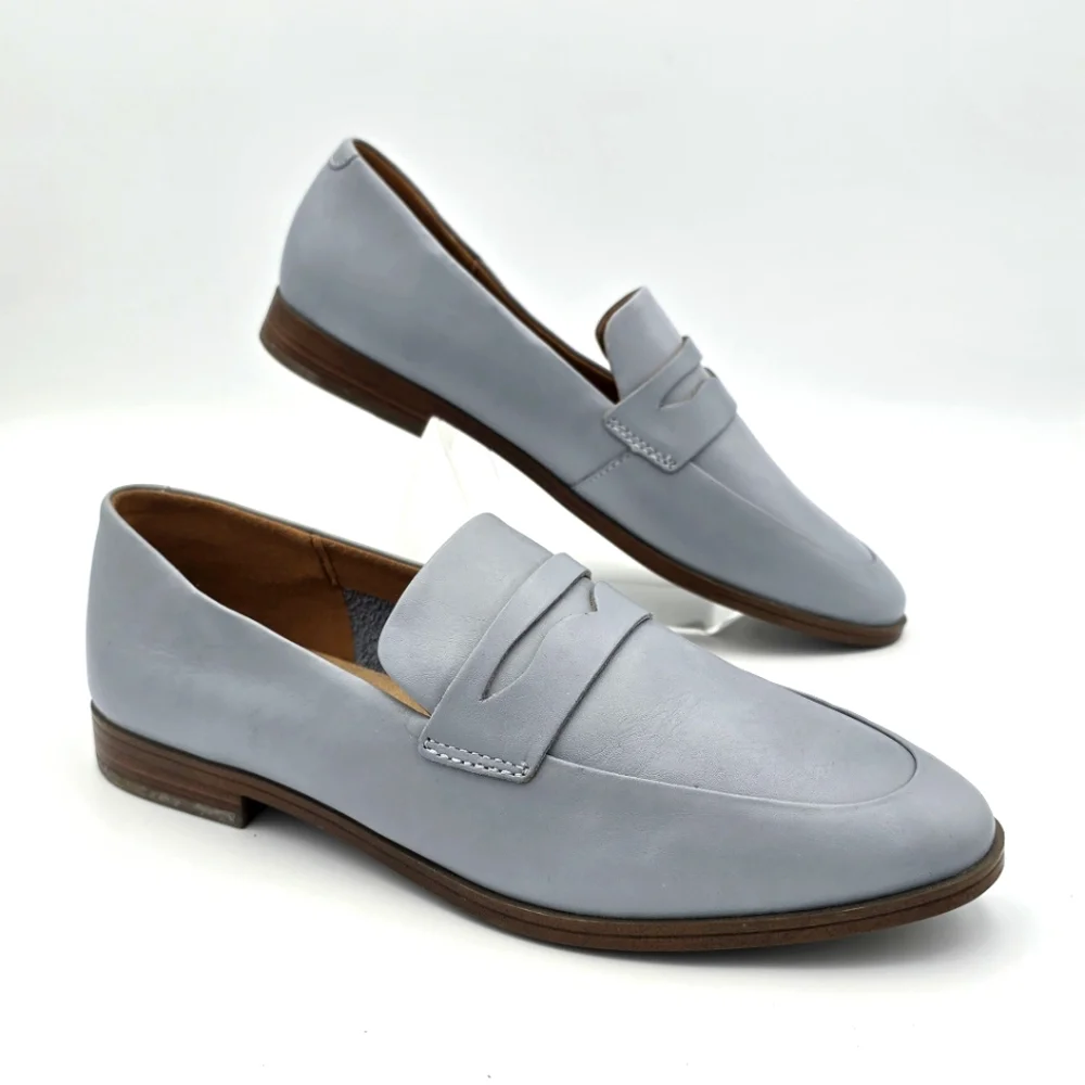 Rockport Women's Perpetua Classic Penny Loafer Blue Chambray CI5109, 8.5 - Picture 1 of 13